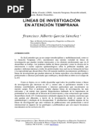 García Sánchez, F.A. (2005) - Líneas de Investigación en Atención Temprana. en M.G. Millá y F. Mulas (Coords) - Atención Temprana. Desarrollo Infantil, Trastornos e Intervención. Madrid. Promolibro