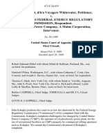 John Kokajko, D/B/A Voyagers Whitewater v. United States Federal Energy Regulatory Commission, Central Maine Power Company, A Maine Corporation, Intervenor, 873 F.2d 419, 1st Cir. (1989)