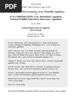 United States of America v. Avx Corporation, National Wildlife Federation, Intervenor, 962 F.2d 108, 1st Cir. (1992)