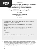 Donald B. Johnson v. George Grigas, 993 F.2d 1530, 1st Cir. (1993)