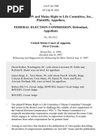 Robin Clifton and Maine Right To Life Committee, Inc. v. Federal Election Commission, 114 F.3d 1309, 1st Cir. (1997)