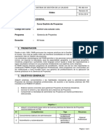 Silabus Gestion de Proyectos PDF