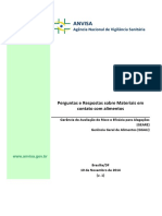 Perguntas e Respostas Sobre Materiais de Contato em Alimentos