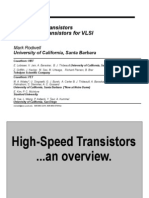 High Speed Transistors Low Power Transistors For VLSI: Mark Rodwell