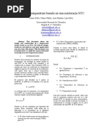 P - F - Sensor de Temperatura Basado en Una Resistencia NTC