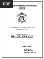 Bladeless Fan: Department of Mechanical Engineering