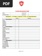 KAPIT FA Player Evaluation Form