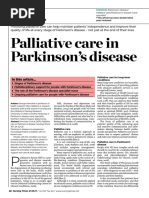 Palliative Care in Parkinson's Disease: Review