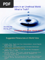 Ethical Answers in An Unethical World What Is Truth?: Christian and Other World Views