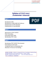 Syllabus of C.N.C: Fanuc (Fundamentals + Advanced)