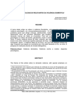 Aspectos Psicológicos Relevantes Da Violência Doméstica1 PDF