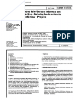 NBR 13726 - Redes Telefônicas Internas em Prédios - Tubulação de Entrada Telefônica - Projeto 19