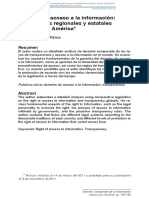 Derecho de Acceso A La Información - Experiencias Regionales y Estatales en Europa y América GUICHOT