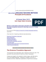 Second-Language Teaching Methods: Principles & Procedures