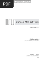 Signals and Systems: Chi-Tsong Chen