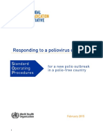 Responding To A Poliovirus Outbreak: Tandard Perating Rocedures