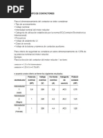 Dimensionamiento de Contactores