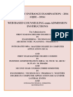 Odisha JEE CounSelling Detailed Instructions - 2016