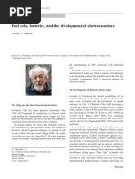 Fuel Cell Batteries and The Delopment of Electrochemistry