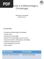 Semama 1. Introducción A La Meteorología y Climatología