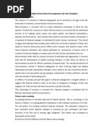 Explain The Relationship Between Financial Management and Other Disciplines Finance and Economics