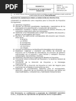 Requisitos Generales para La Dirección de Proyectos