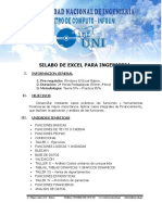 Silabo de Excel para Ingenieria PDF