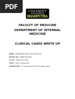 Internal Medicine Case Write Up 1