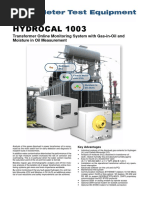 Hydrocal 1003: Transformer Online Monitoring System With Gas-in-Oil and Moisture in Oil Measurement