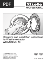 Operating and Installation Instructions For Washer-Extractor WS 5426 MC 13