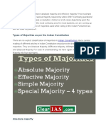 Types of Majorities As Per The Indian Constitution