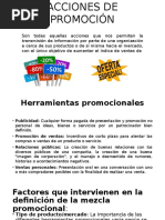 Acciones de Promocion y Canal de Distribucion Diapositivas