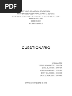 Cuestionario de Quimica 1