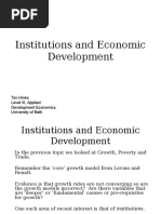 Institutions and Economic Development