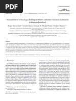 Measurement of Local Gas Holdup in Bubble Columns Via A Non Isokinetic