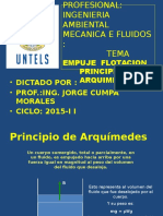 Flotabilidad Principio de Arquimedes Mec. Fluidos Ia 2015-II