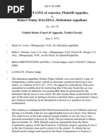 United States v. Robert Finlay Dalzell, 442 F.2d 1000, 10th Cir. (1971)