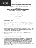 Jaclyn G. Oulds, An Individual v. Principal Mutual Life Insurance Co., An Iowa Corporation and Principal Financial Group, A Delaware Corporation, 6 F.3d 1431, 10th Cir. (1993)