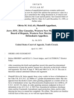 Olivia M. Salas v. Jerry Joy, Eloy Gonzales, Western New Mexico University Board of Regents, Western New Mexico University, 110 F.3d 74, 10th Cir. (1997)