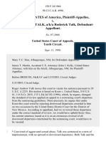 United States v. Roger Andrew Talk, A/K/A Roderick Talk, 158 F.3d 1064, 10th Cir. (1998)