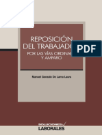 De Lama Laura, Manuel. Reposición Del Trabajador Por Las Vías Ordinaria y Amparo PDF