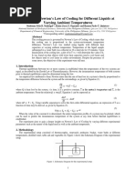 A Study On Newton's Law of Cooling For Different Liquids at Varying Ambient Temperatures