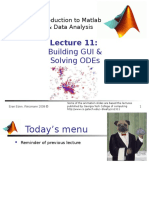 Building Gui & Solving Odes: Introduction To Matlab & Data Analysis