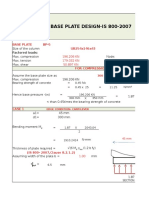 Design of Base Plate As Per IS800