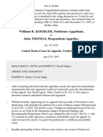 William R. Koehler v. John Thomas, 991 F.2d 805, 10th Cir. (1993)