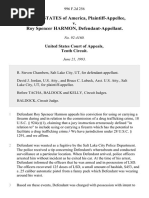 United States v. Roy Spencer Harmon, 996 F.2d 256, 10th Cir. (1993)