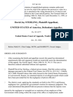 David Jay Sterling v. United States, 9 F.3d 118, 10th Cir. (1993)