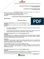 Ley de Catastro Del Estado de Michoacán