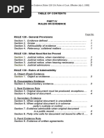 The Revised Rules On Evidence (Table of Contents)