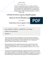 United States v. Burlon R. Davis, 149 F.3d 1192, 10th Cir. (1998)